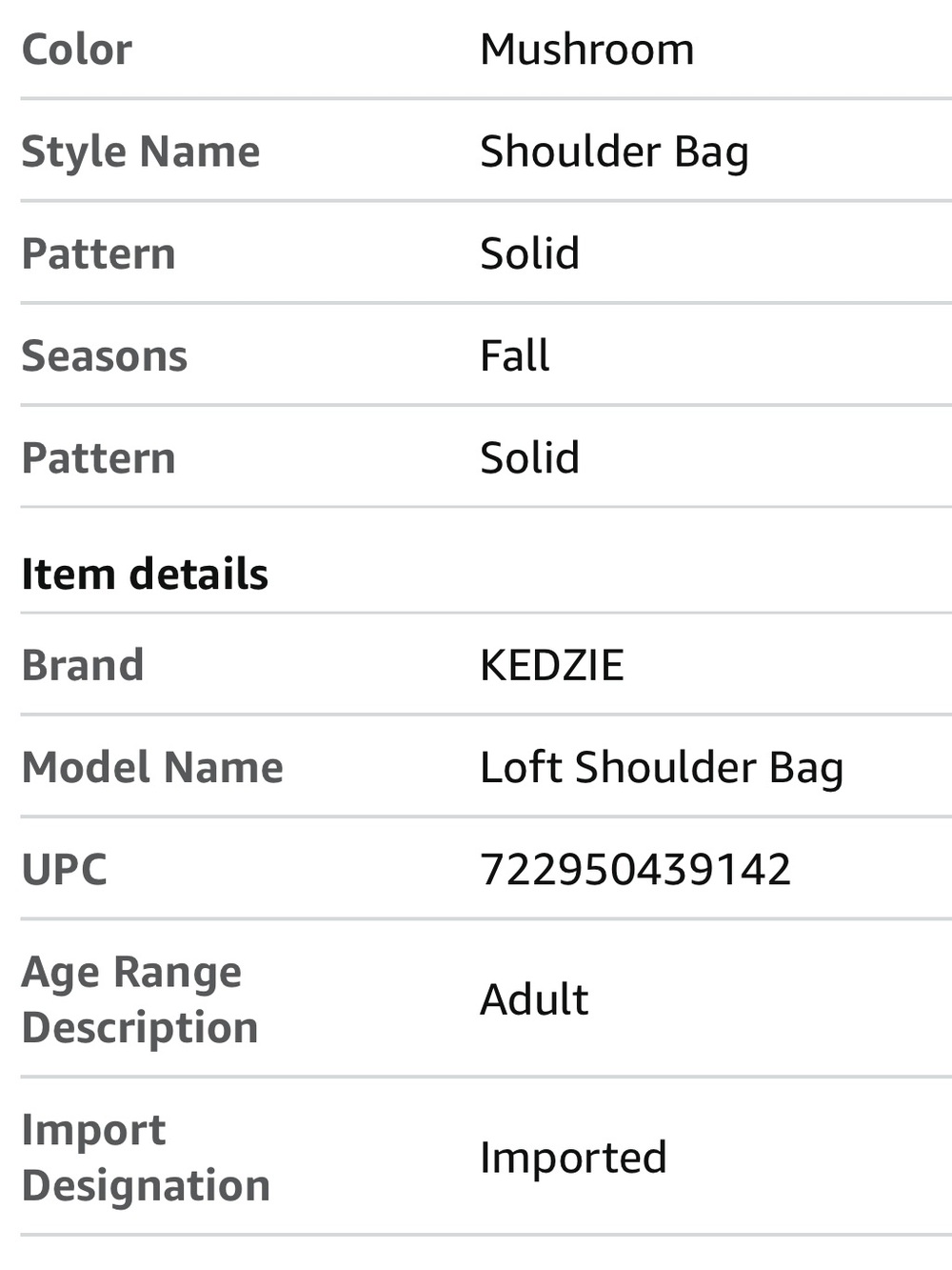 Quilted Padded Shoulder Bag in Mushroom - Picture 6 of 8
